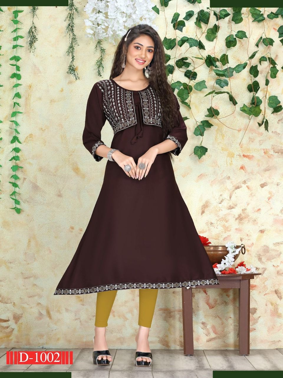New Riyaa Tiya 1 Fancy Wea5r Designer Latest Embroidery Kurti Collection